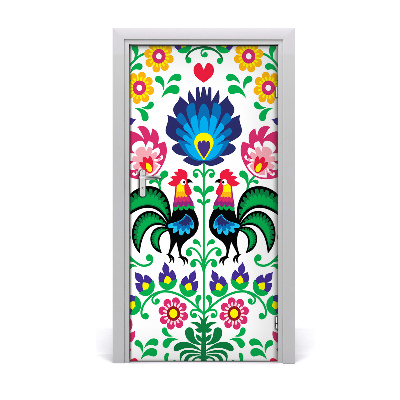 Self-adhesive door veneer Ethnic pattern