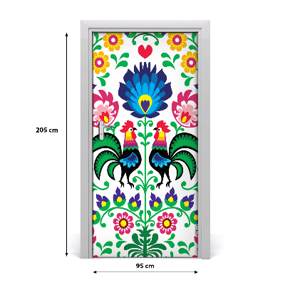 Self-adhesive door veneer Ethnic pattern