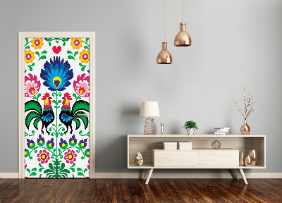 Self-adhesive door veneer Ethnic pattern