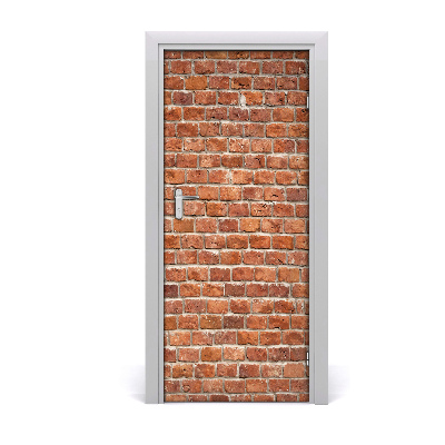 Door wallpaper Brick wall