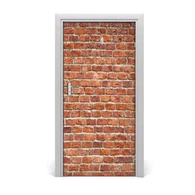 Door wallpaper Brick wall