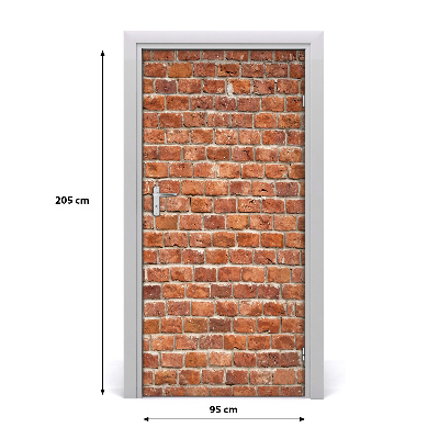 Door wallpaper Brick wall