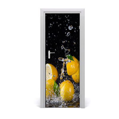 Self-adhesive door sticker Lemon