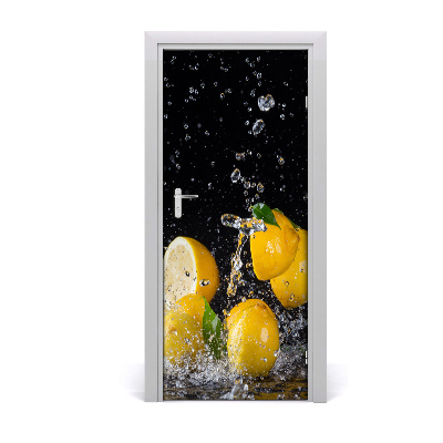 Self-adhesive door sticker Lemon