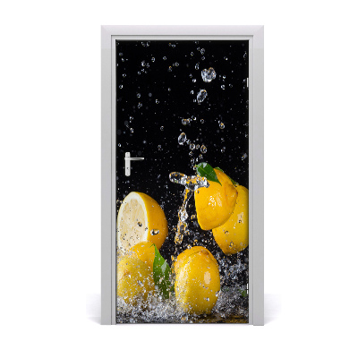 Self-adhesive door sticker Lemon