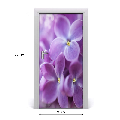 Self-adhesive door sticker Lilac flowers