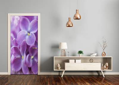 Self-adhesive door sticker Lilac flowers