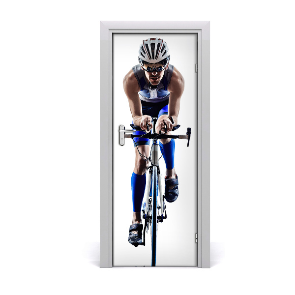 Self-adhesive door wallpaper Sport cyclist