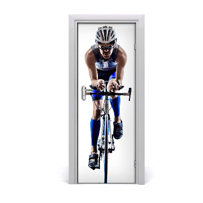 Self-adhesive door wallpaper Sport cyclist