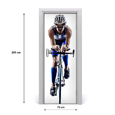 Self-adhesive door wallpaper Sport cyclist