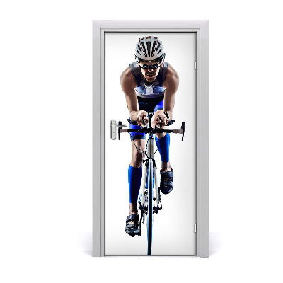 Self-adhesive door wallpaper Sport cyclist