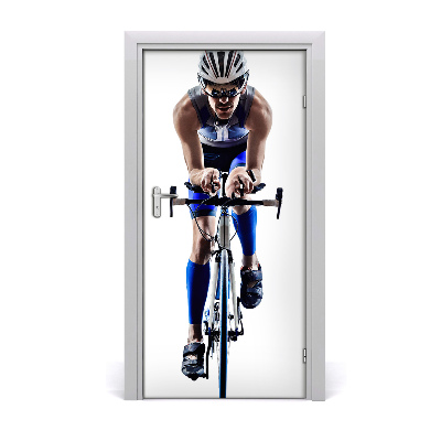 Self-adhesive door wallpaper Sport cyclist