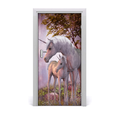 Self-adhesive door sticker Unicorn wall