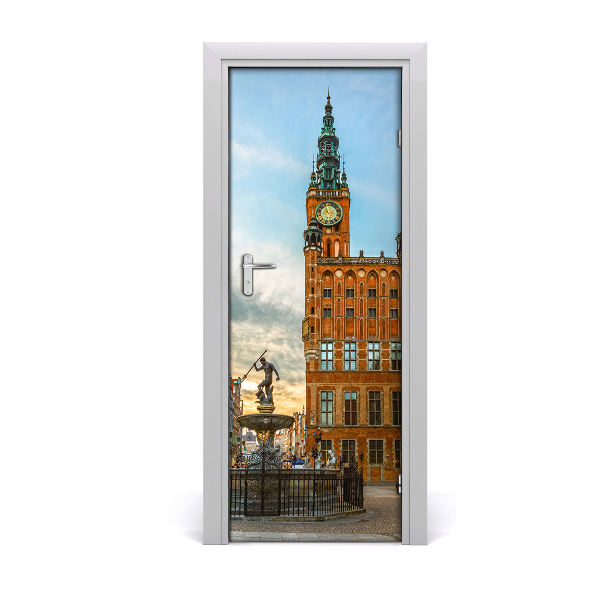 Self-adhesive door wallpaper Gdansk poland