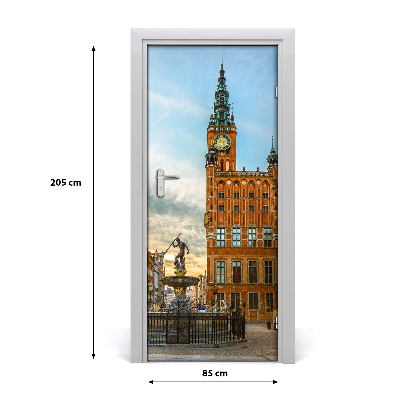 Self-adhesive door wallpaper Gdansk poland