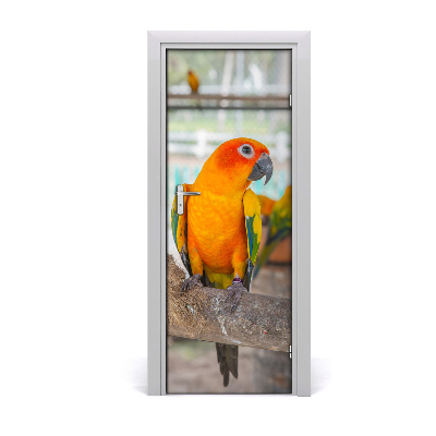 Self-adhesive door sticker Parrot wall