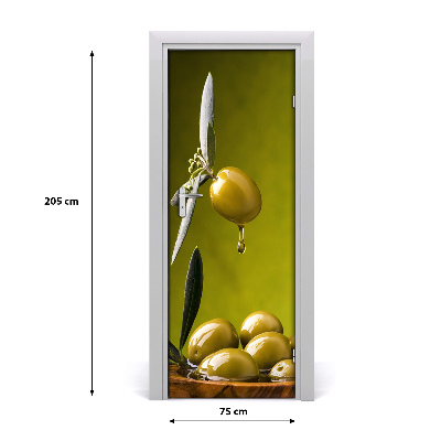 Self-adhesive door sticker Olive oil