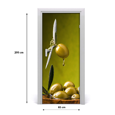 Self-adhesive door sticker Olive oil