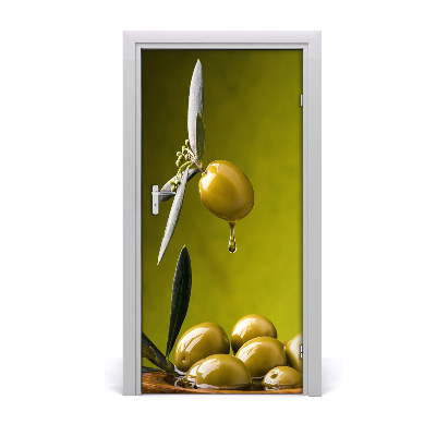 Self-adhesive door sticker Olive oil