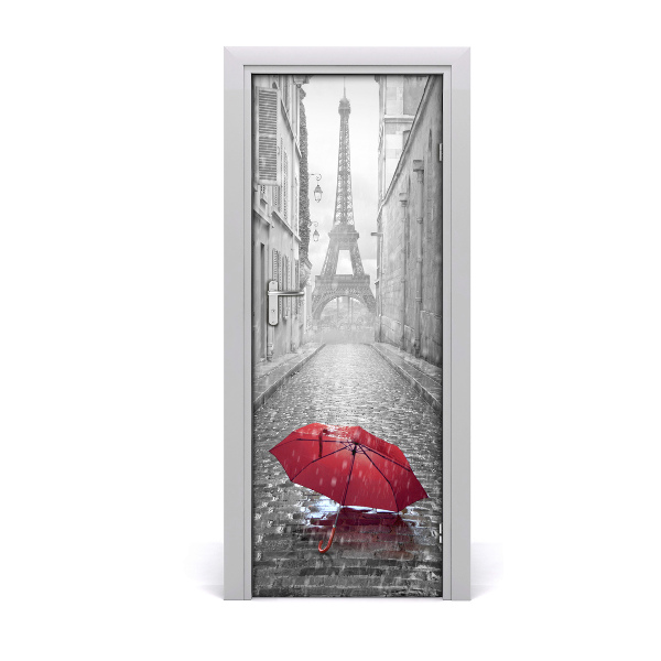 Self-adhesive door wallpaper Parasol france