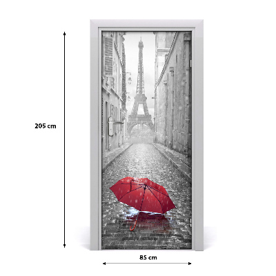 Self-adhesive door wallpaper Parasol france