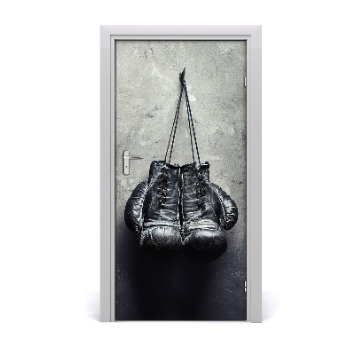 Self-adhesive door wallpaper Boxing gloves