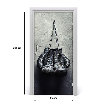 Self-adhesive door wallpaper Boxing gloves