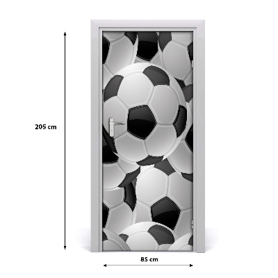 Self-adhesive door wallpaper Football