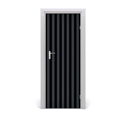 Self-adhesive door sticker Black and gray stripes