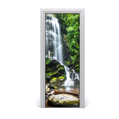 Door wallpaper Waterfall in the jungle