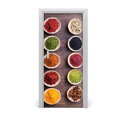 Self-adhesive door sticker Spices