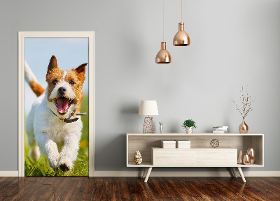 Self-adhesive door sticker Dog jack russell