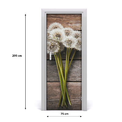 Self-adhesive door sticker A bouquet of dandelers