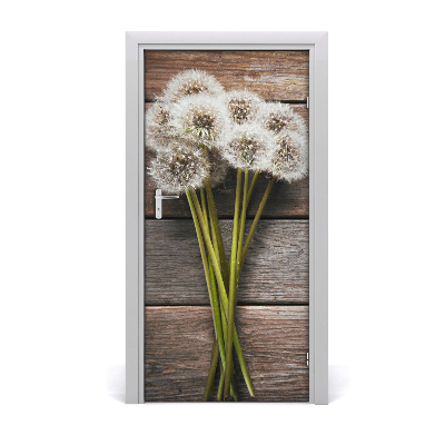 Self-adhesive door sticker A bouquet of dandelers