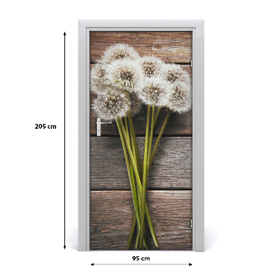 Self-adhesive door sticker A bouquet of dandelers