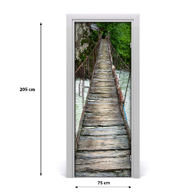 Door wallpaper Suspension bridge