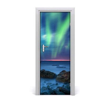 Door wallpaper Aurora borealis