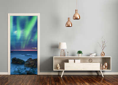 Door wallpaper Aurora borealis