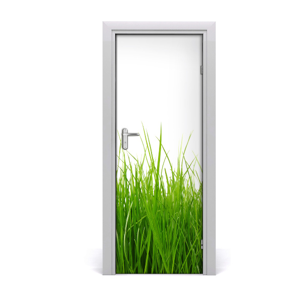 Self-adhesive door sticker Green grass