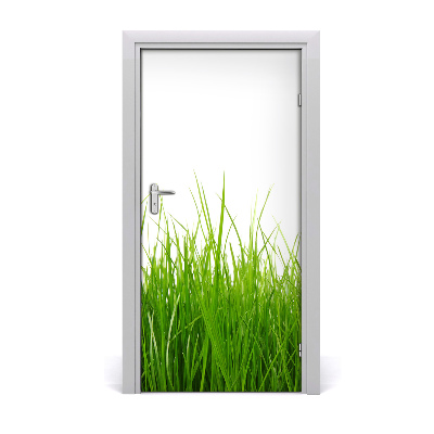 Self-adhesive door sticker Green grass