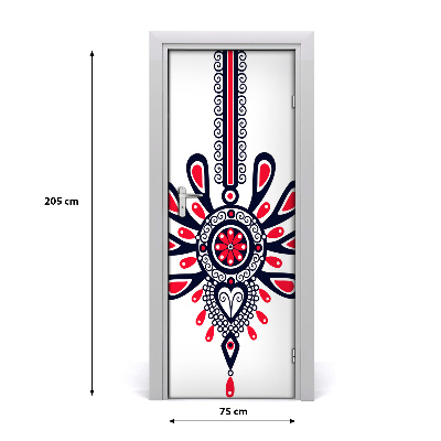 Self-adhesive door sticker Polish folk pattern