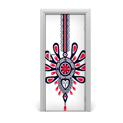 Self-adhesive door sticker Polish folk pattern