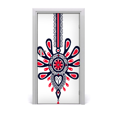 Self-adhesive door sticker Polish folk pattern