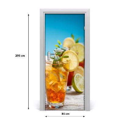 Self-adhesive door sticker Ice tea