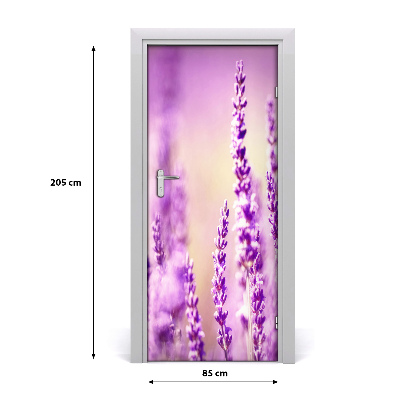 Self-adhesive door wallpaper Lavender