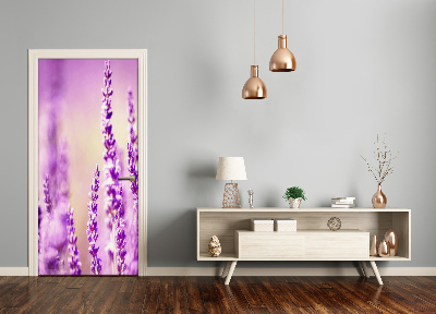 Self-adhesive door wallpaper Lavender