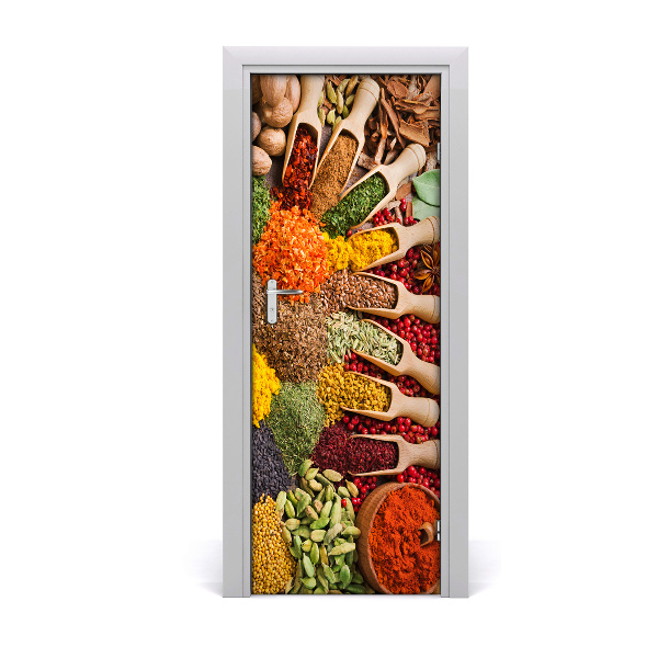 Self-adhesive door sticker Spices