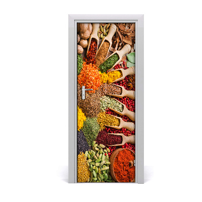 Self-adhesive door sticker Spices