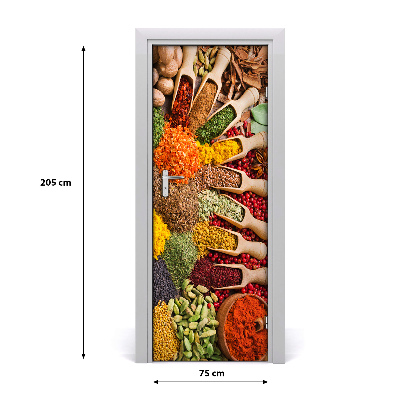 Self-adhesive door sticker Spices