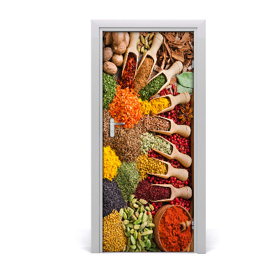 Self-adhesive door sticker Spices